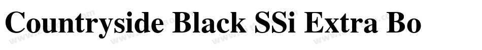 Countryside Black SSi Extra Bold字体转换